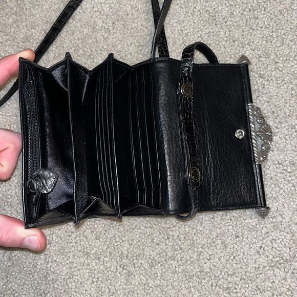 Leather Brighton Bag with Heavy Metal Accents - Picture 3 of 4